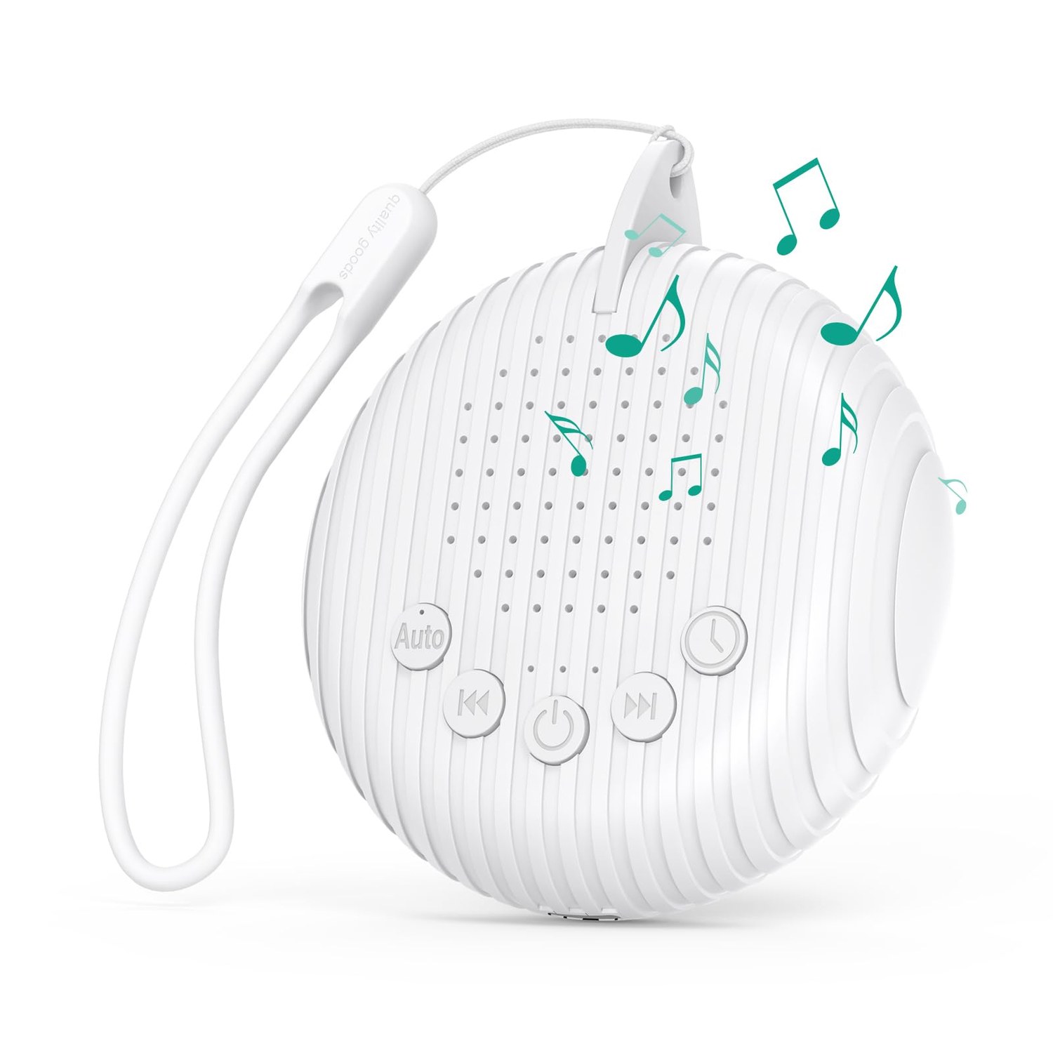 ORIA white noise machine shown with its cry-detection sensor highlighted